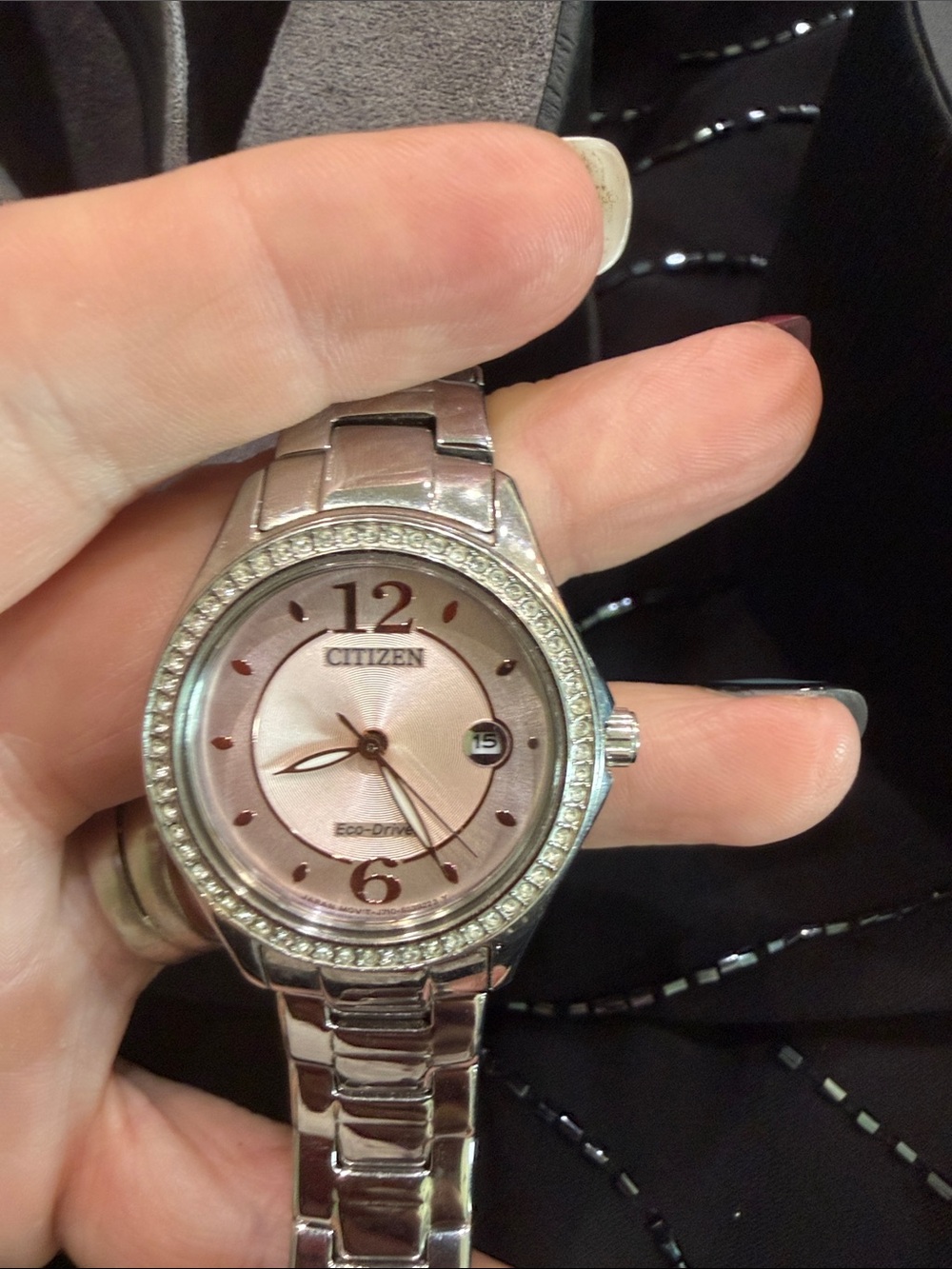 Citizen echo-drive Women’s Watch with Pink Dial and Crystal Accents - Picture 7 of 7